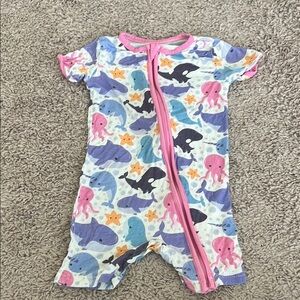 Little One Shop Bamboo Romper Ocean Friends Print